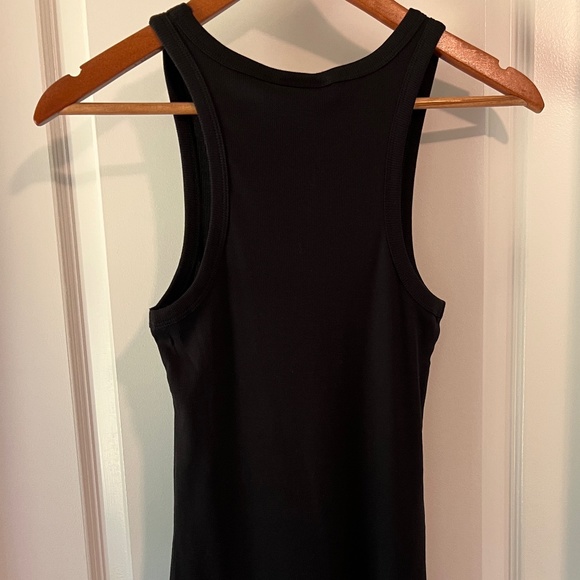 🦋NWT, ASOS DESIGN SHORT TANK RIB DRESS BLACK - Picture 2 of 5